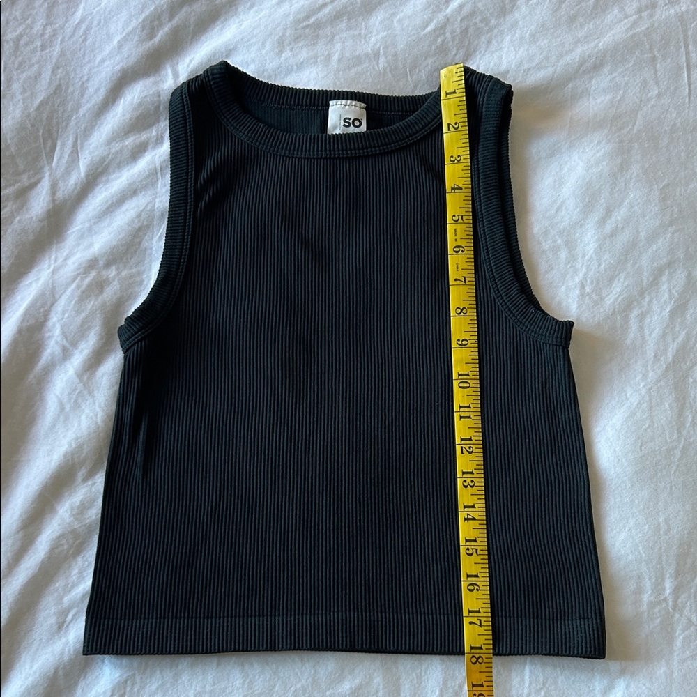 SO Black Ribbed Tank Top - Picture 5 of 6